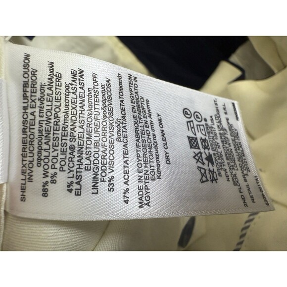 Brooks Brothers 346 Fitzgerald Fit Pants Men Size 35x31 Wool Blend Blue New - Picture 6 of 9